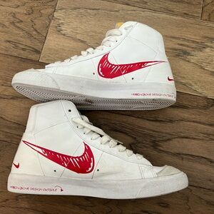 GUC Nike Blazer Mid 77 Suede - 6Y - Team Red/White